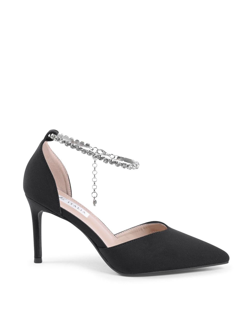19V69 Italia - Zapatos de salón con tira al tobillo para mujer, color negro, F2929 NERO