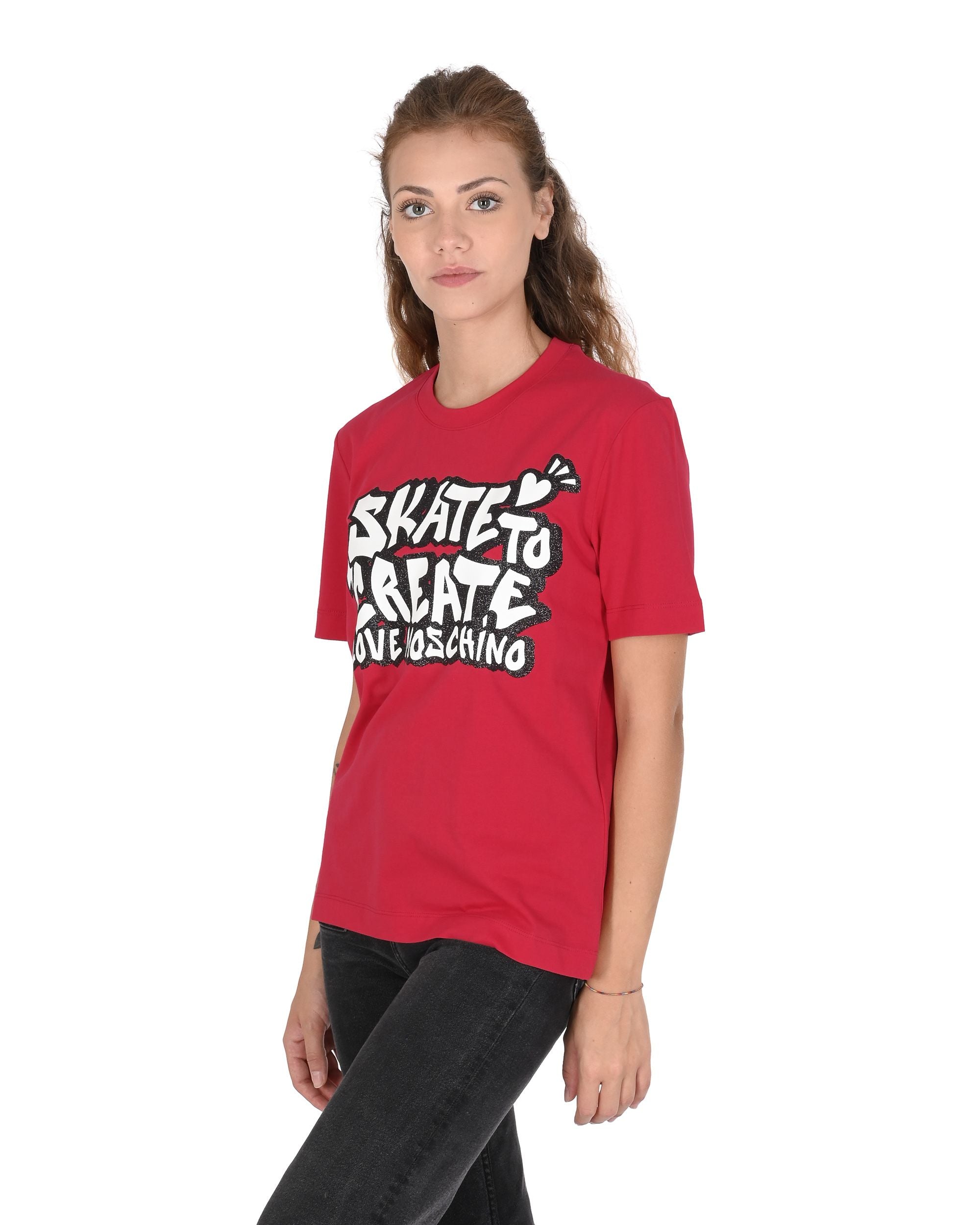 Camiseta de mujer Love Moschino W 4 H06 29 M 3876 P23 ROJO
