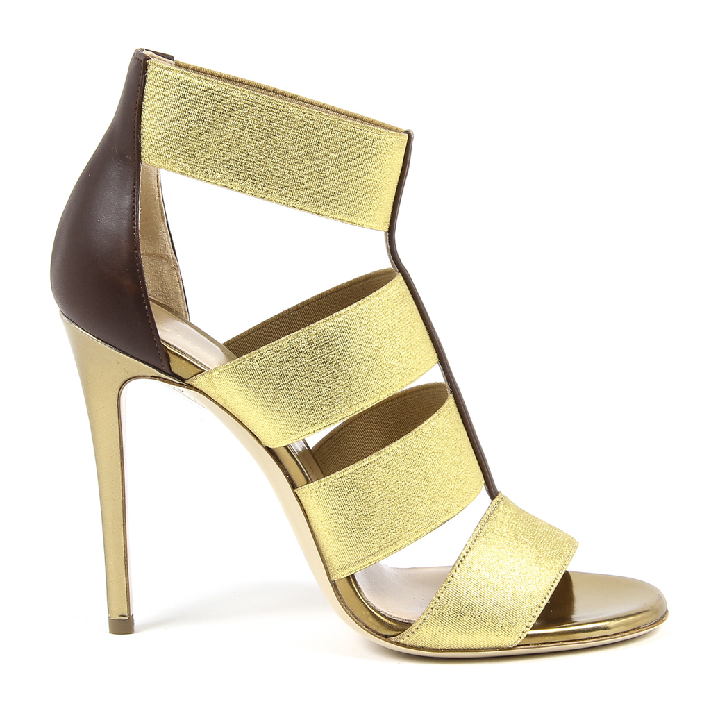 V 1969 Italia Womens Ankle Strap Sandal Gold ELSA