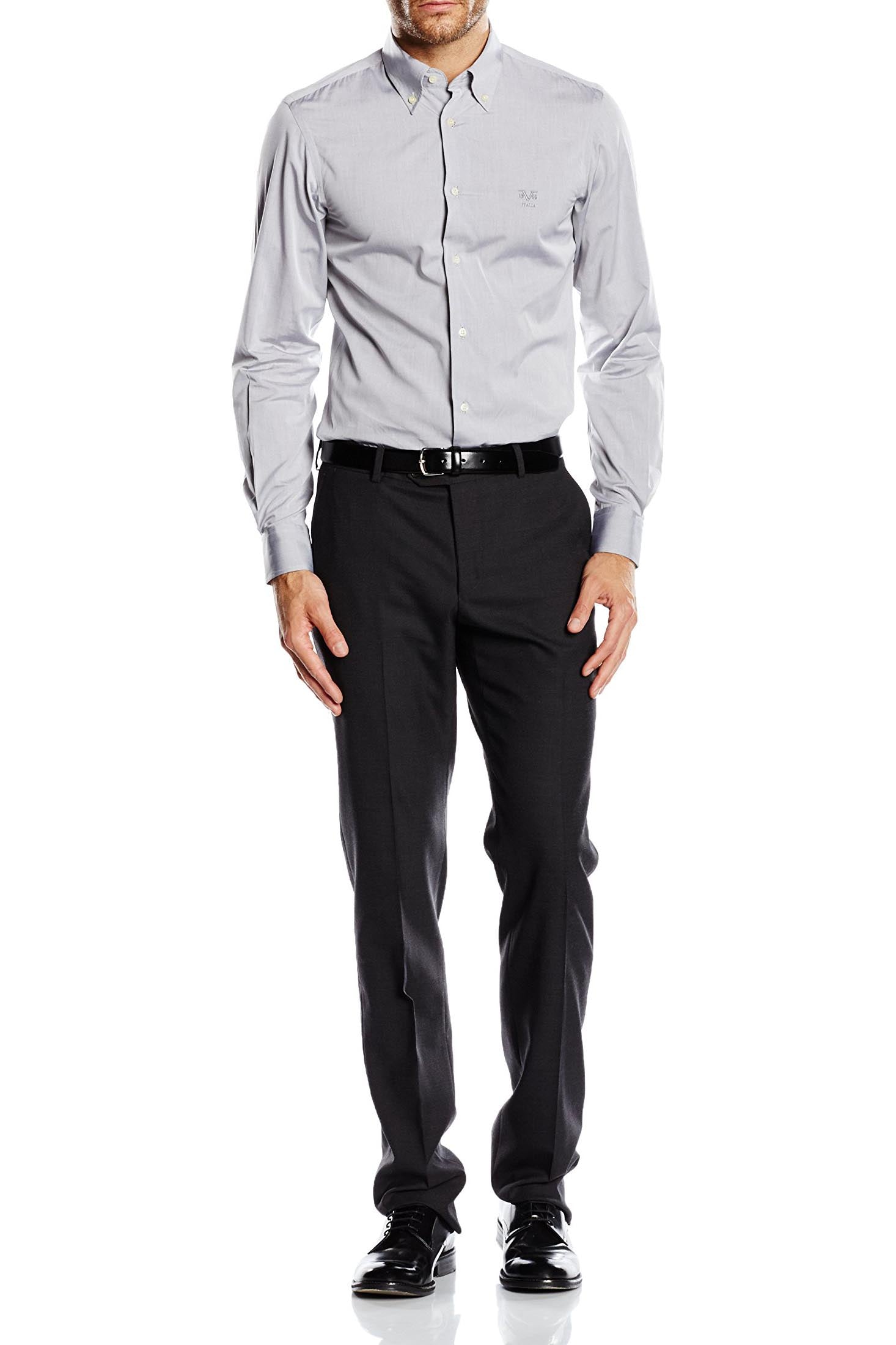 Camisa de cuello abotonado ajustada para hombre V 1969 Italia SBD62
