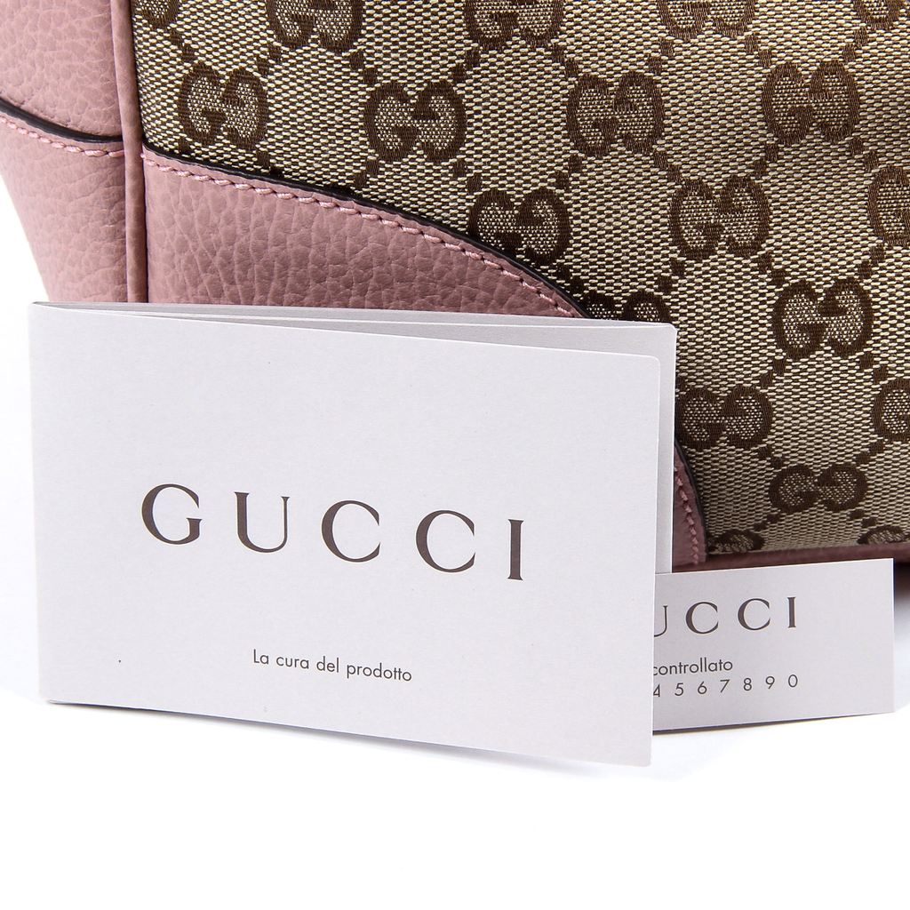 Gucci Womens Handbag GG Guccissima Pink 449242 8609