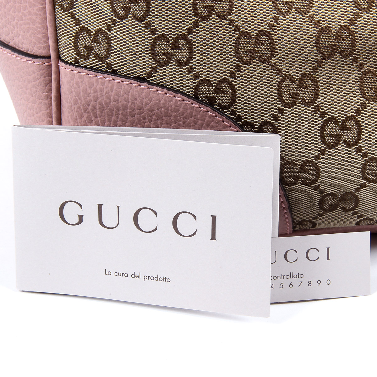 Gucci Womens Handbag GG Guccissima Pink 449242 8609