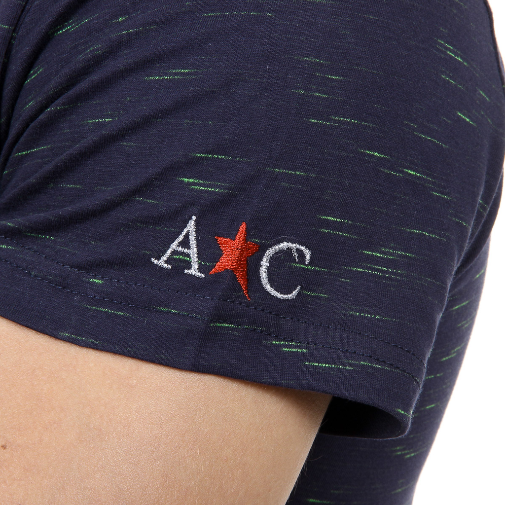 Andrew Charles Mens T-Shirt Short Sleeves V-Neck Dark Blue CONNOR