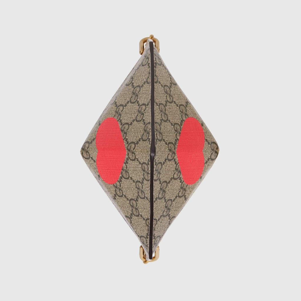Gucci GG Supreme Monogram Valentines Day marrón rojo