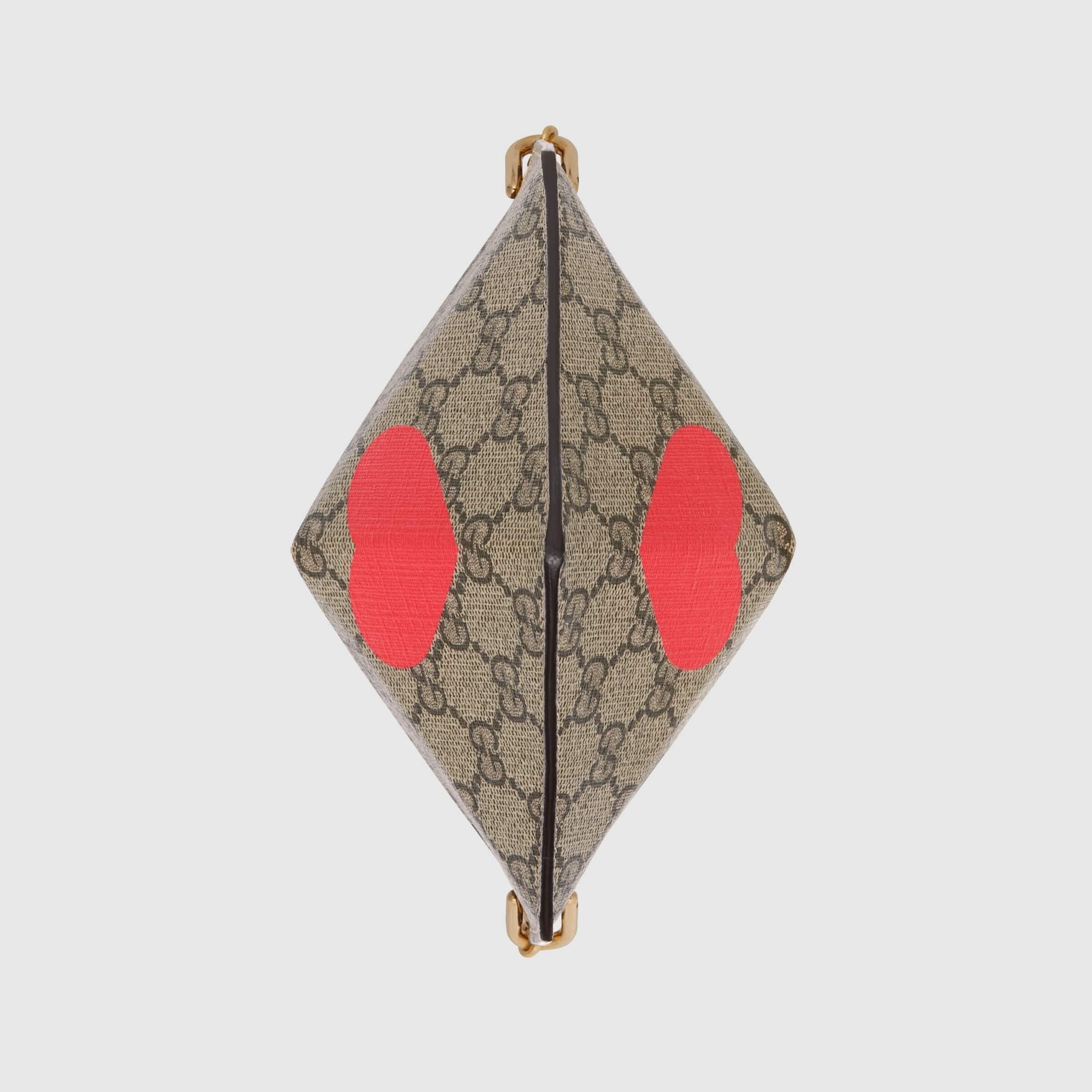 Gucci GG Supreme Monogram Valentines Day marrón rojo