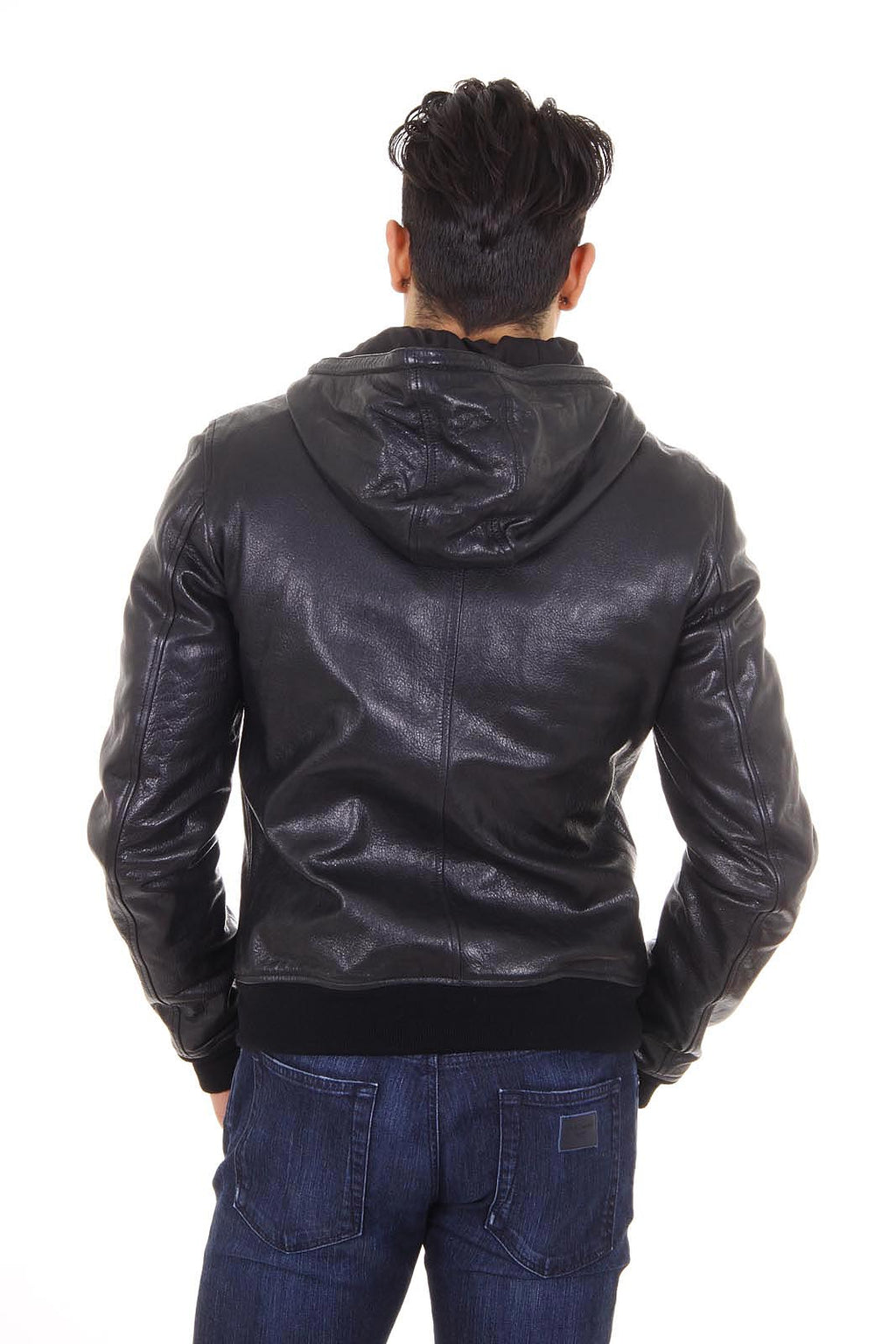 Chaqueta de cuero Dolce & Gabbana para hombre G9DG9L FUL1M N0000
