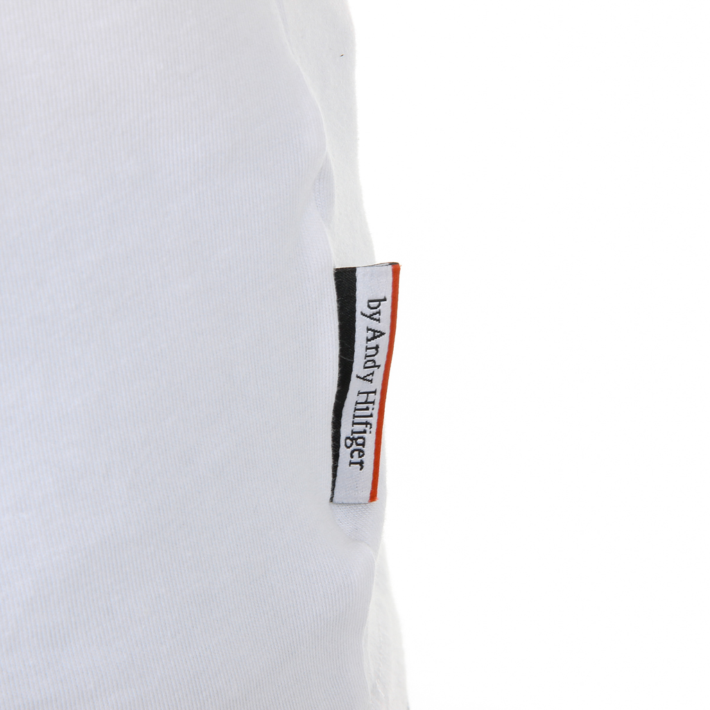 Camiseta Andrew Charles para hombre, manga corta, cuello en V, blanca, KENAN