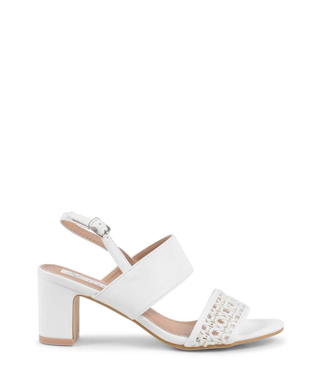 19V69 Italia Sandalia de tira trasera para mujer Blanca V07 BLANCO
