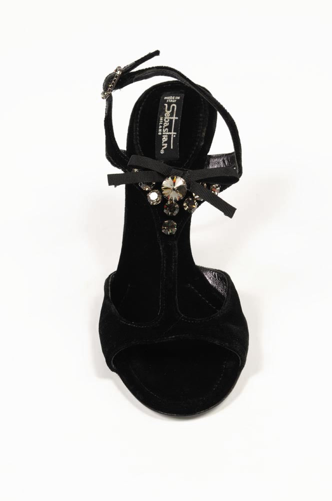 Sandalia de mujer Sebastian Milano 2454 VELLUTO NERO(VE)