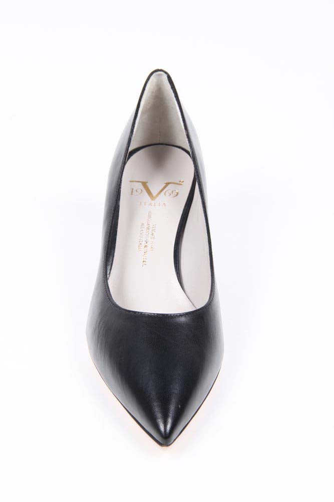 V 1969 Italia Zapatos de salón con tacón bajo para mujer 5534 LID55 PE ELIOS15NE CAPRETTO ELIOS NERO