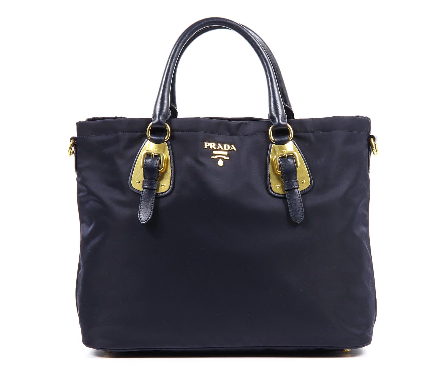 Bolso tote Prada BN1902 Bleu Tessuto Soft Calf