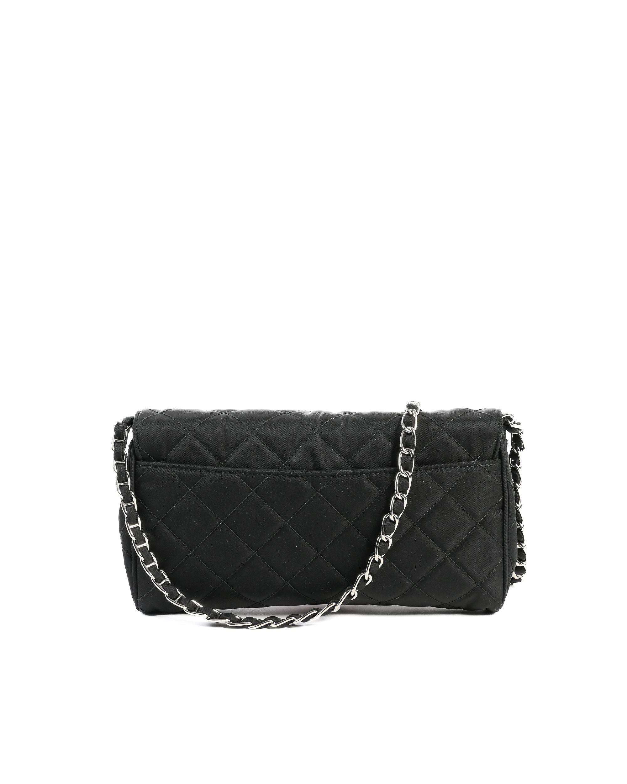 Prada Bolso clutch BP0584 negro Impuntu Tessuto