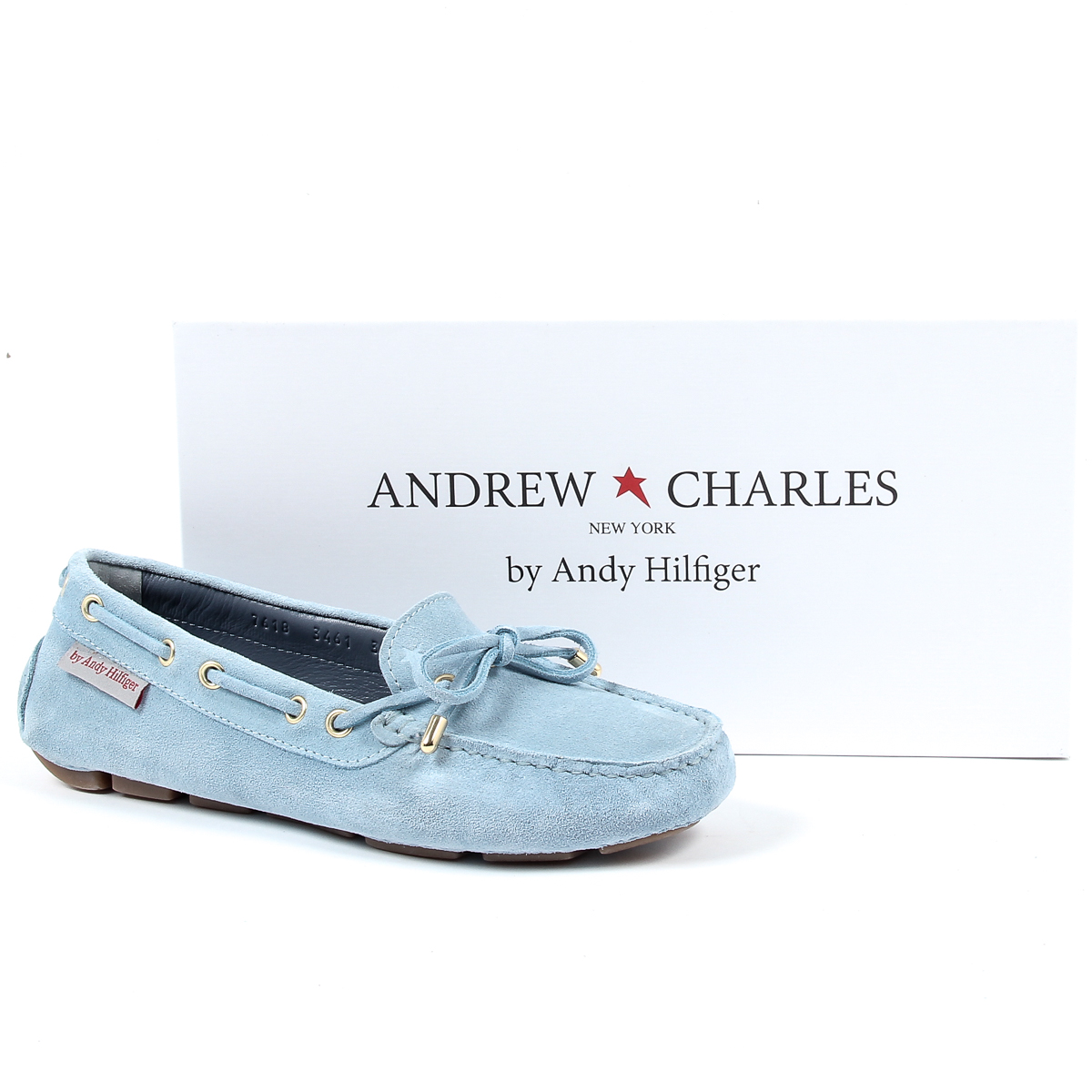 Andrew Charles Mocasín para mujer Azul Claro SUNDAY