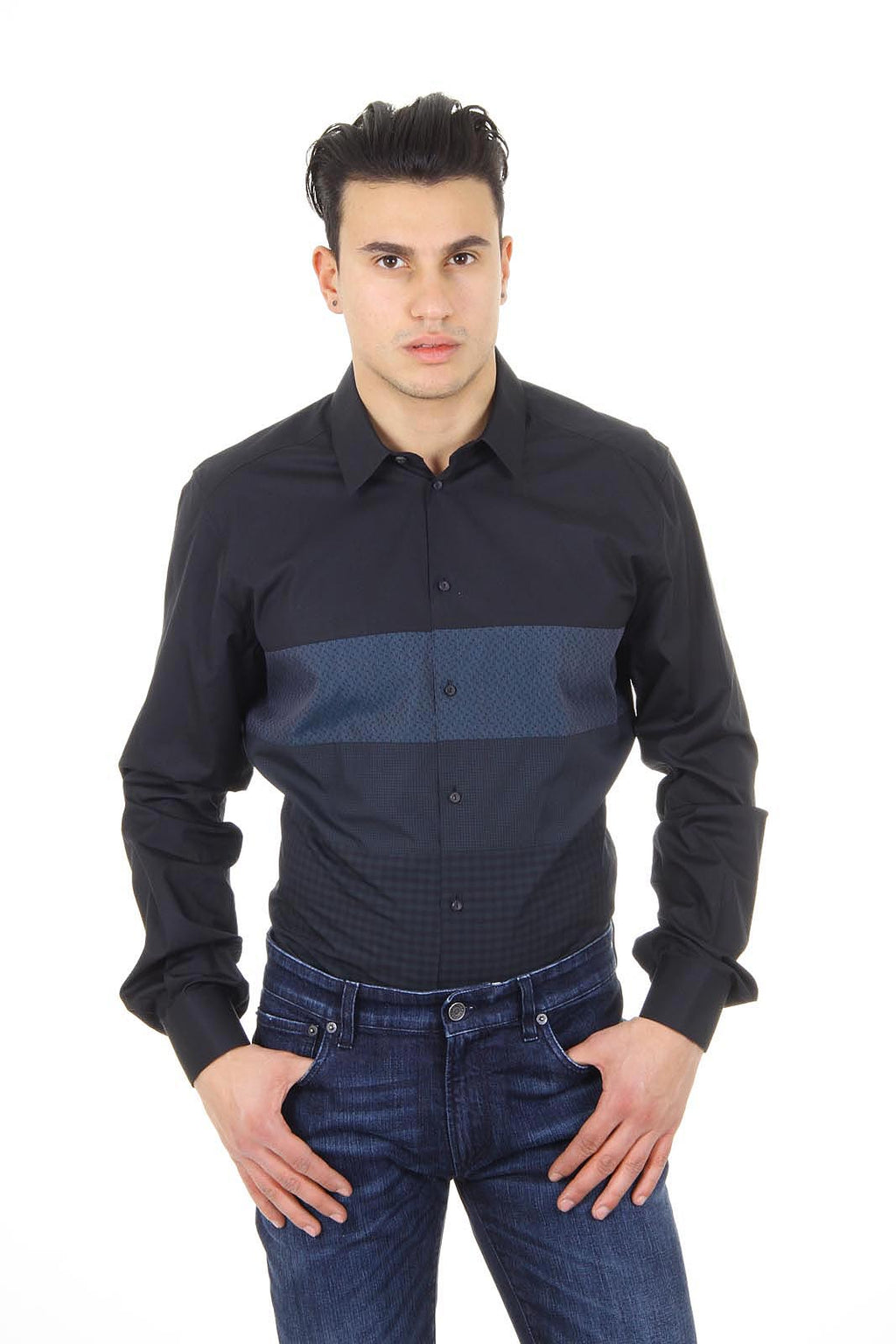 Camisa Dolce & Gabbana de manga larga para hombre G5CL6T G9U47 N0000