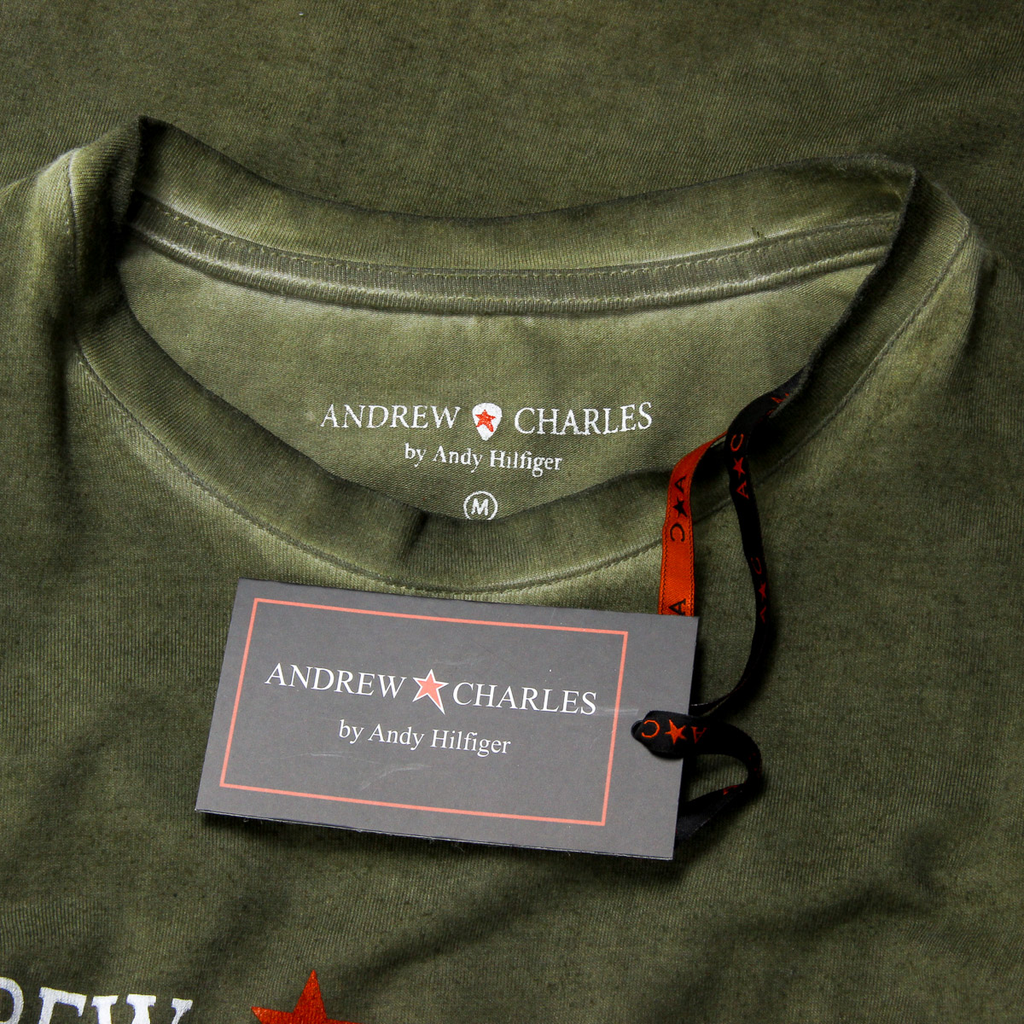 Camiseta Andrew Charles para hombre, manga corta, cuello redondo, verde, KARITA
