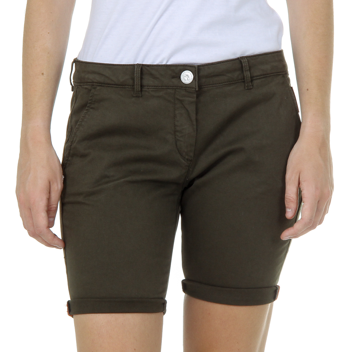 Pantalones cortos Andrew Charles para mujer, color verde SAFIA