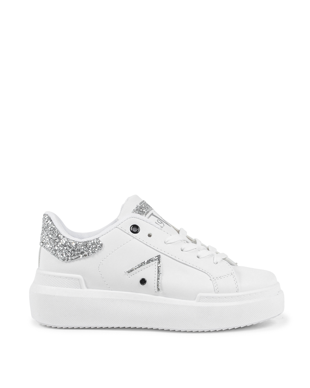 19V69 Italia Zapatillas de mujer V813 BIANCO ARGENTO