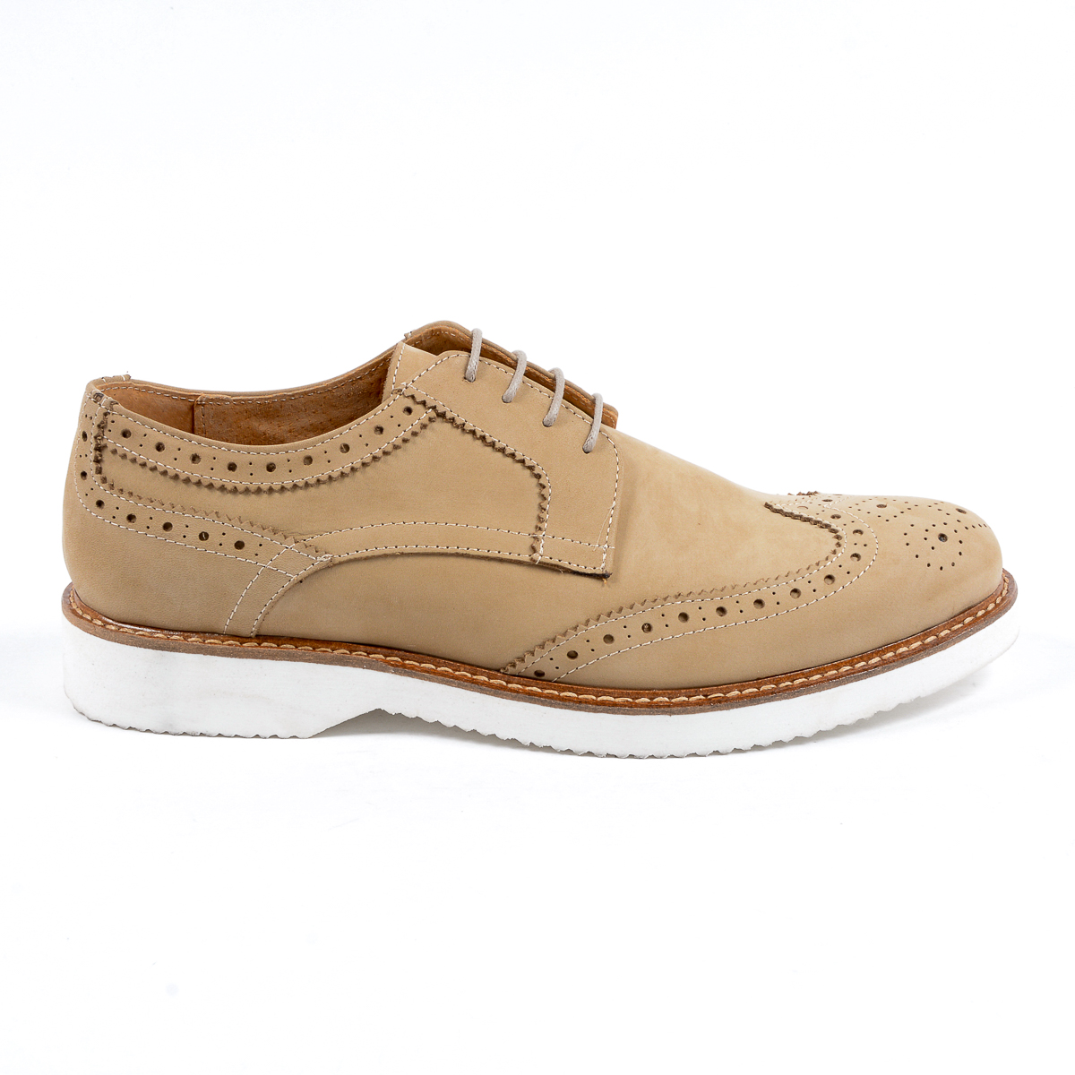 V 1969 Italia - Zapatos Oxford Brogue para hombre color topo PEDRO