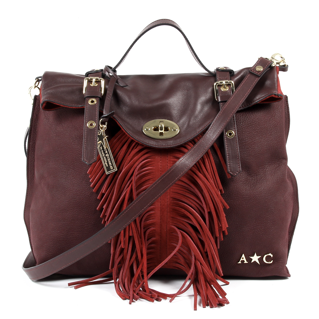 Bolso de mano para mujer Andrew Charles Burdeos LUCY