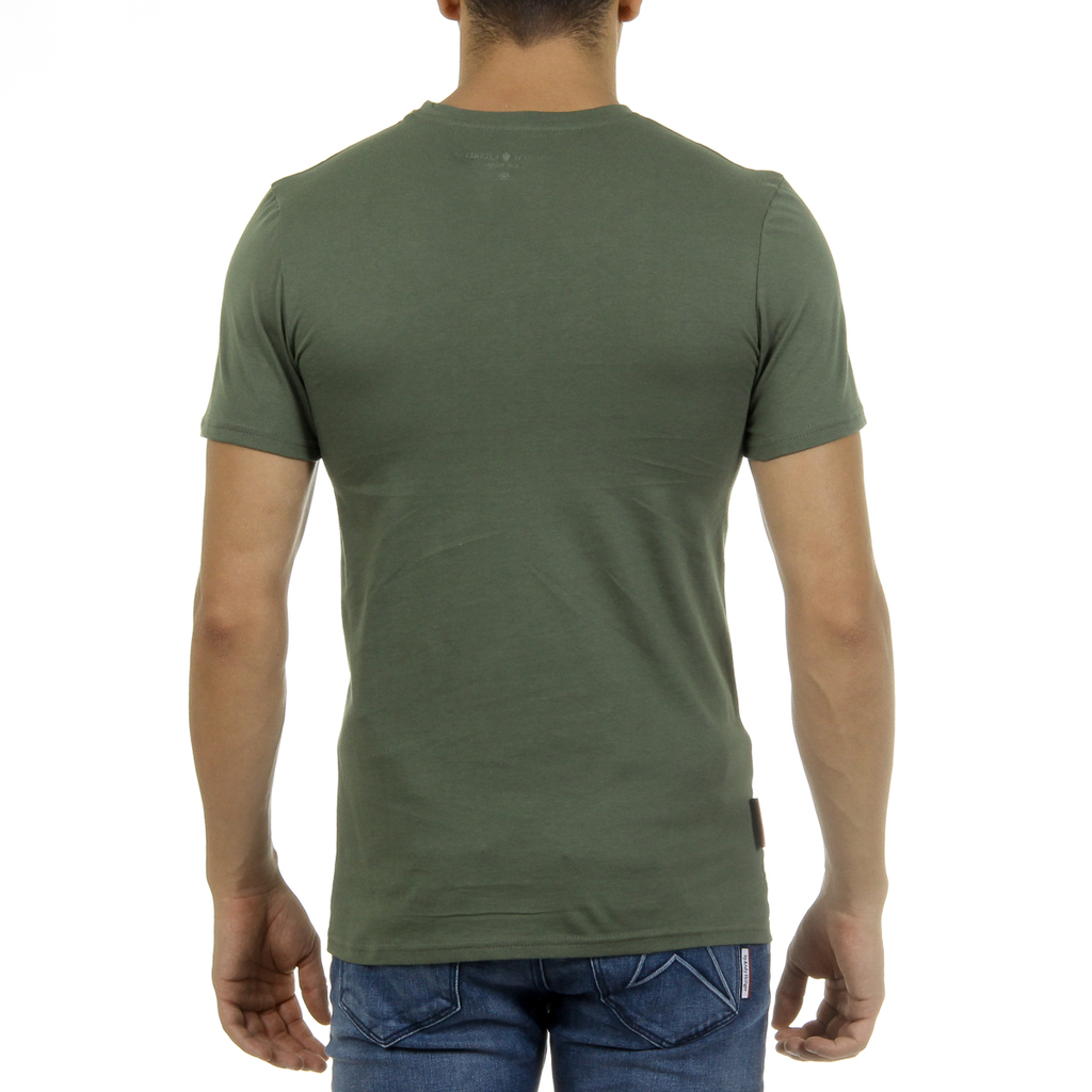 Camiseta Andrew Charles para hombre, manga corta, cuello redondo, verde, KEITA