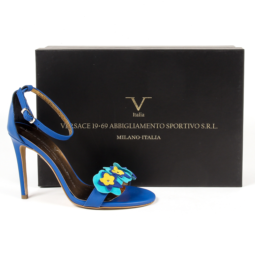 V 1969 Italia Sandalia de tira al tobillo para mujer Azul CATALINA