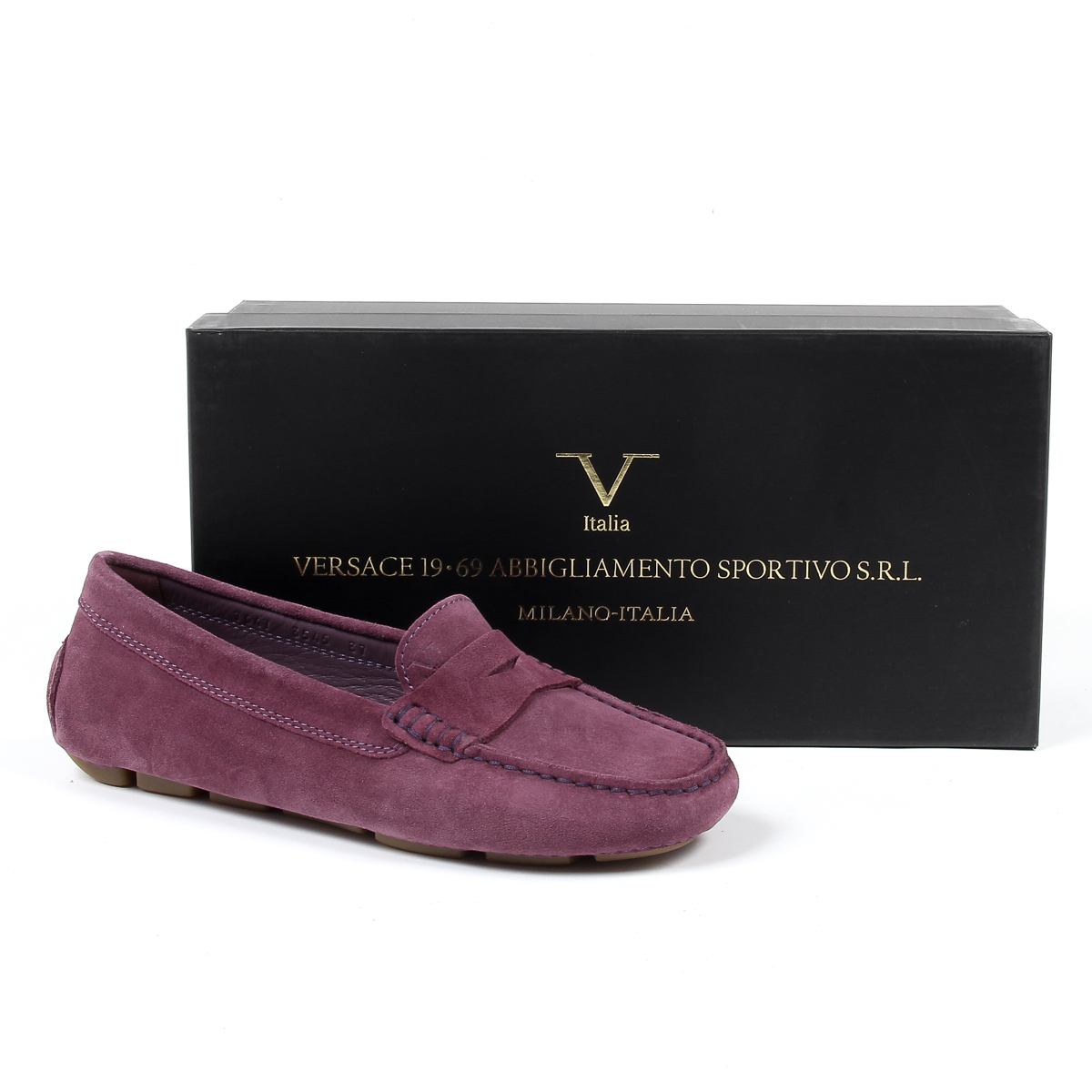 Mocasines V 1969 Italia para mujer, morados, AMALFI