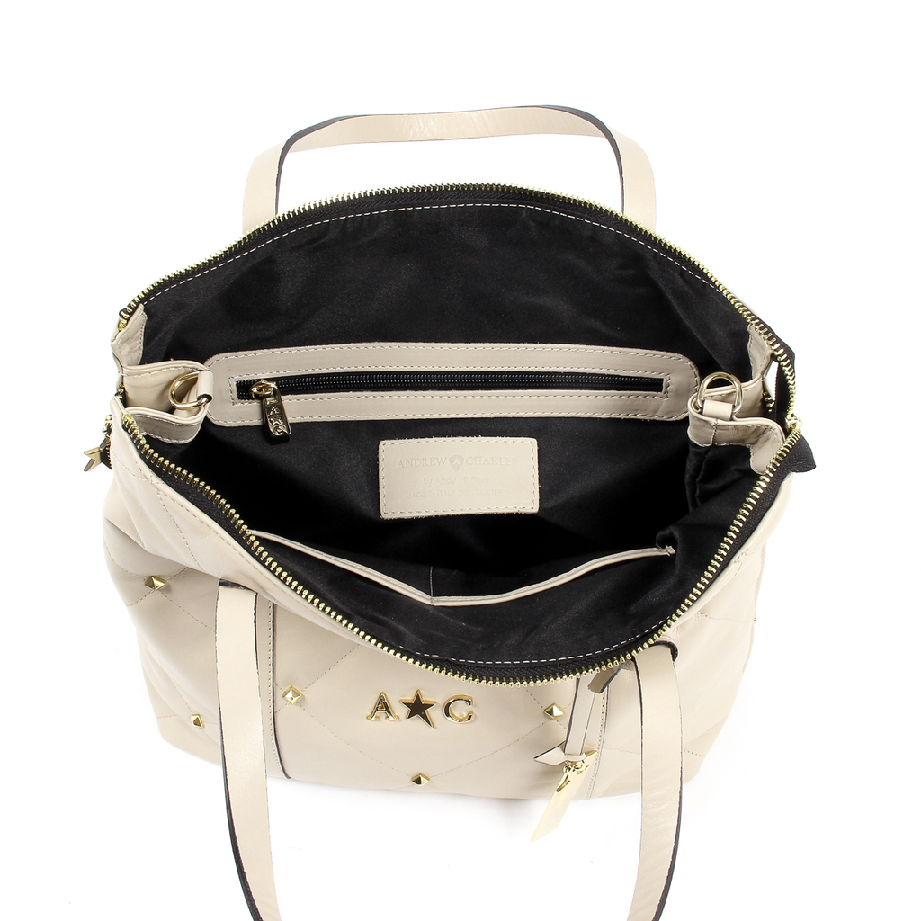 Bolso de mano para mujer Andrew Charles Beige YAZMIN