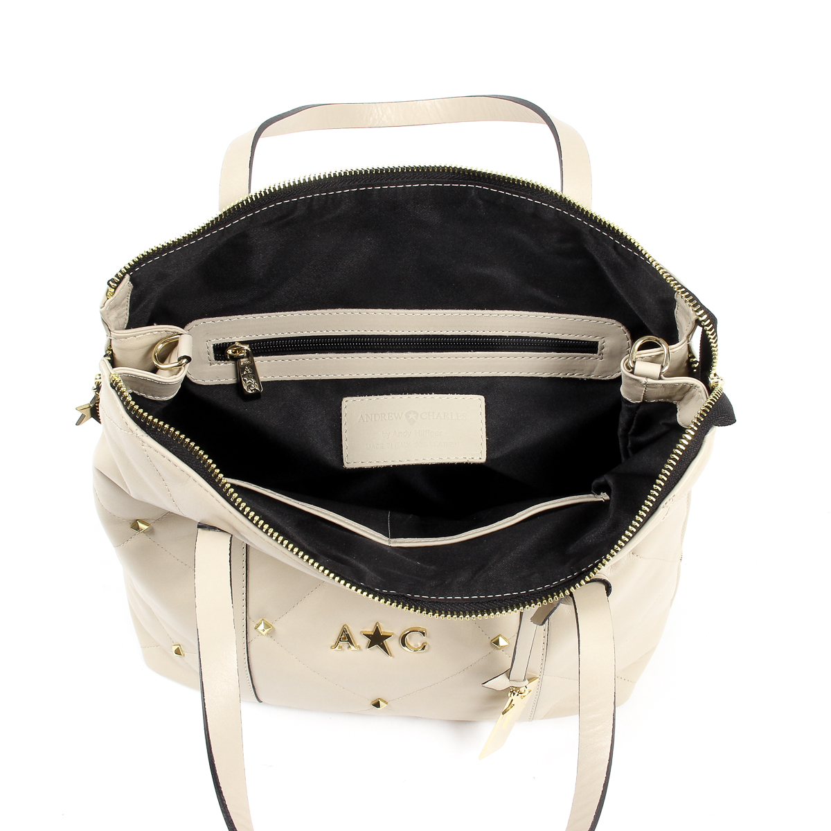 Bolso de mano para mujer Andrew Charles Beige YAZMIN