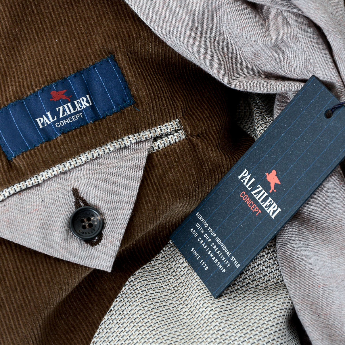 Chaqueta Pal Zileri para hombre, manga larga, marrón
