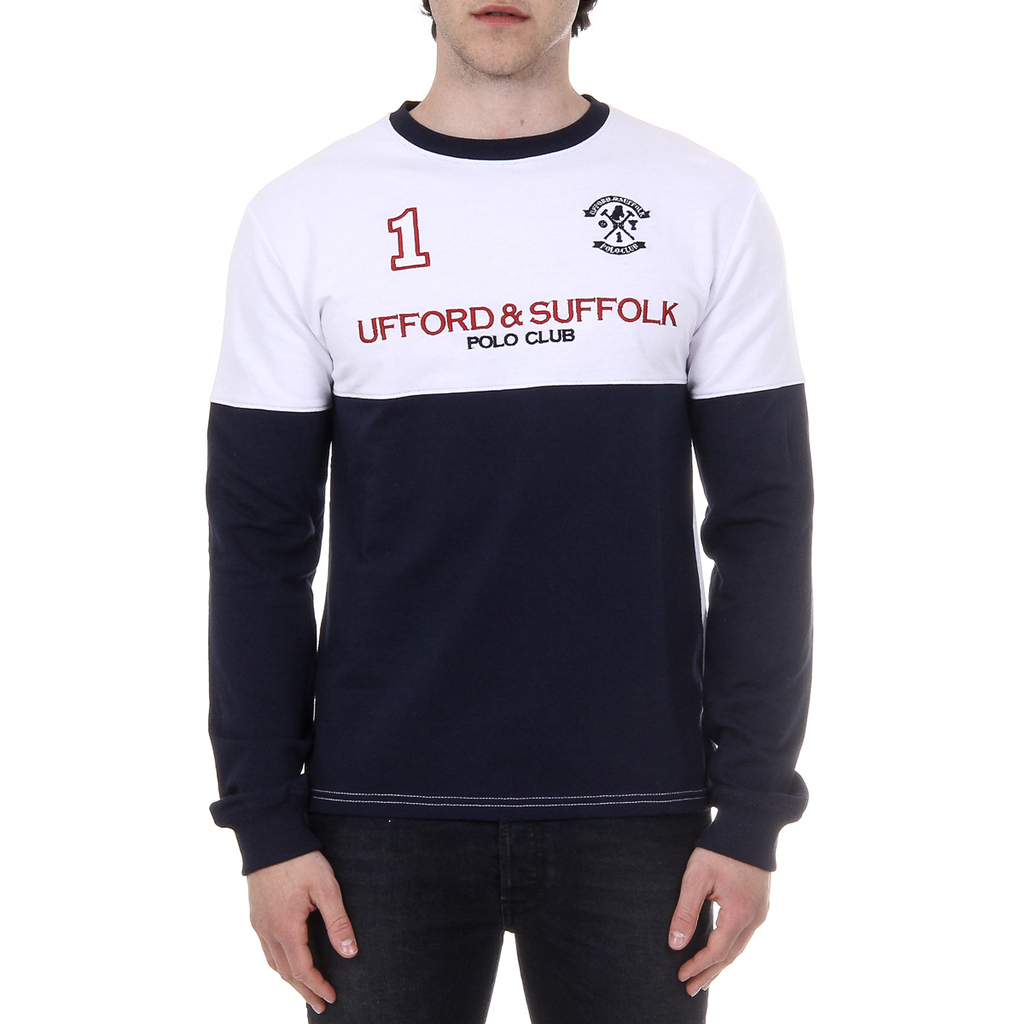 Suéter de hombre Ufford & Suffolk Polo Club de manga larga y cuello redondo