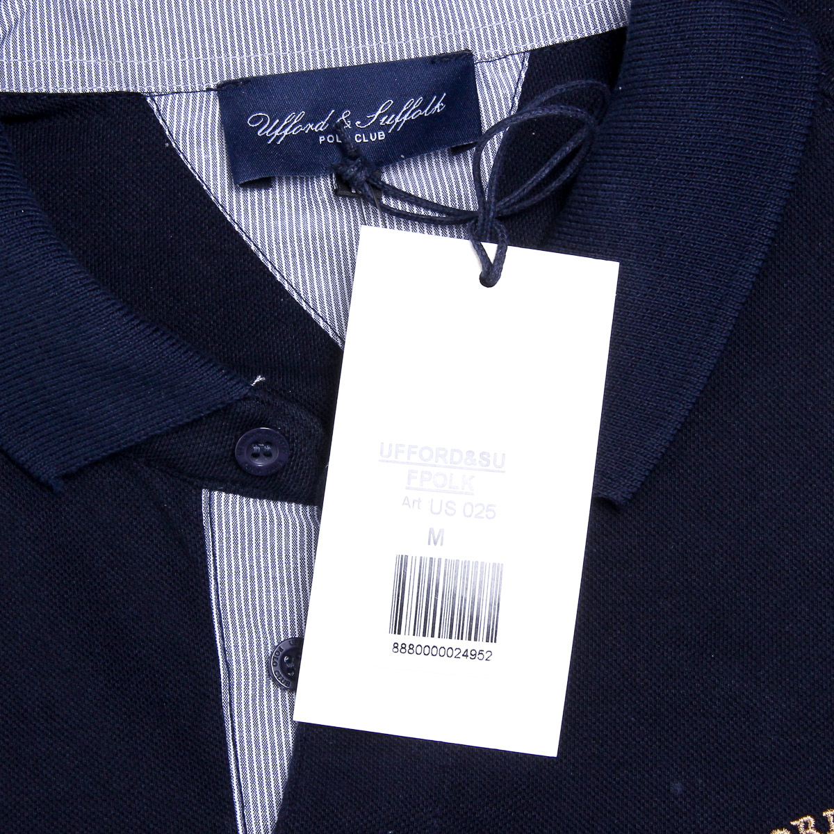 Polo Ufford & Suffolk Polo Club para hombre, manga corta, US025, azul marino