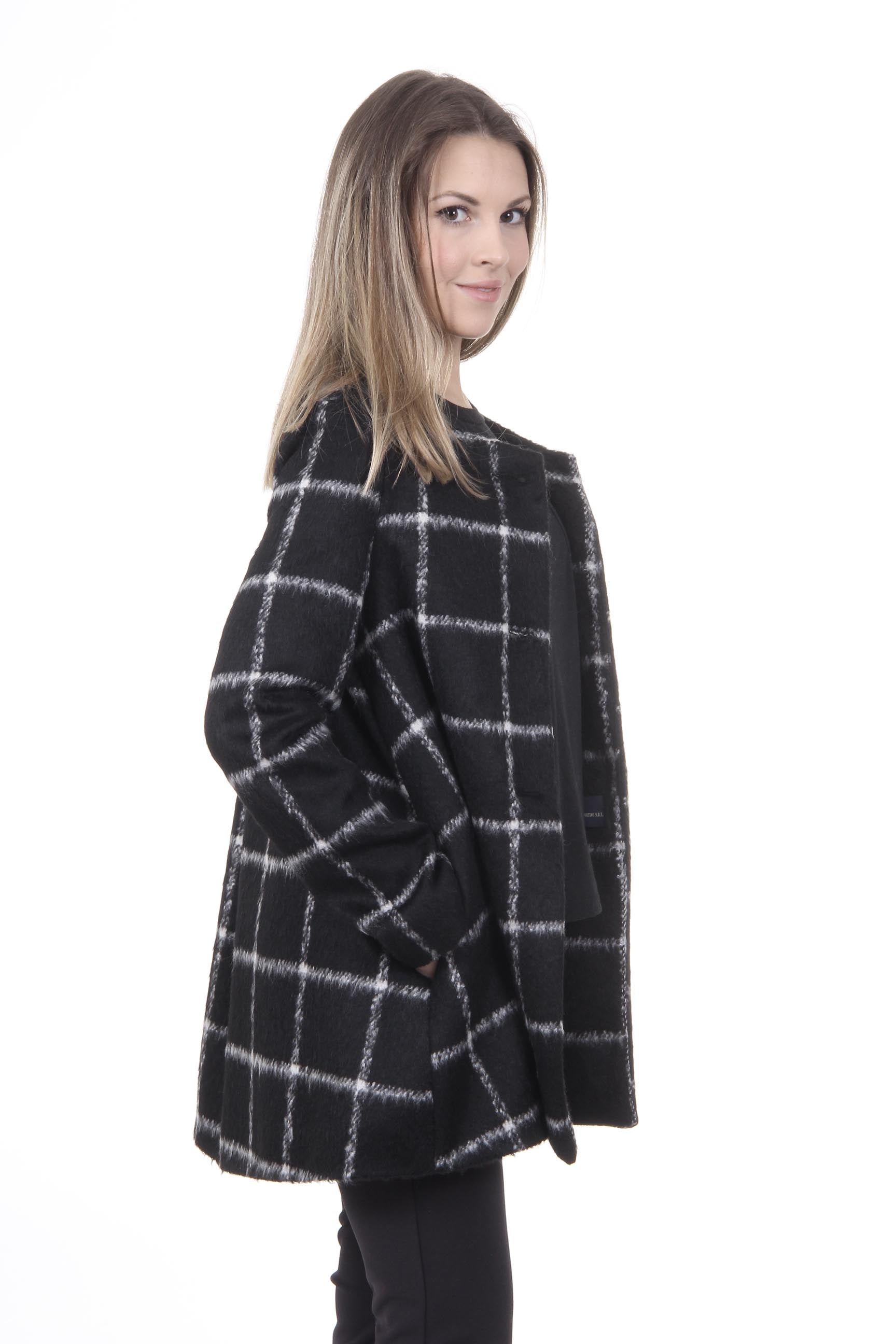 Abrigo Mujer V 1969 Italia CAPPOTTO BAMBOLINA TESS. sara nero