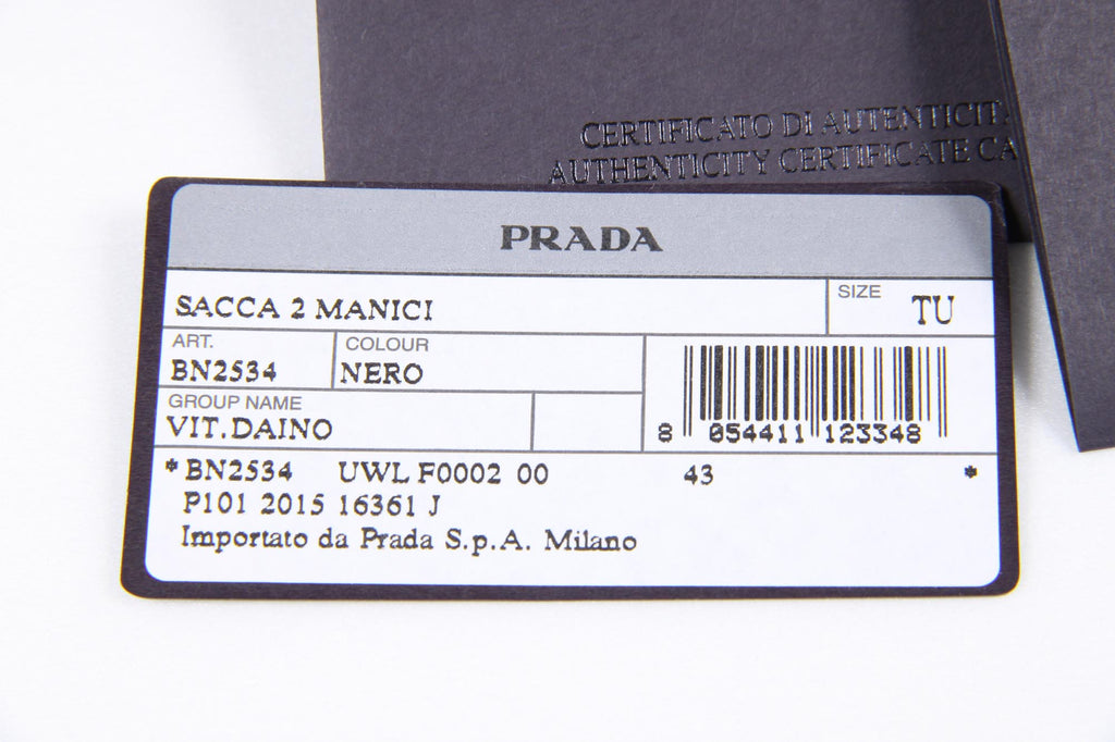 Bolso tote hobo Prada BN2534 Nero Vitello Daino