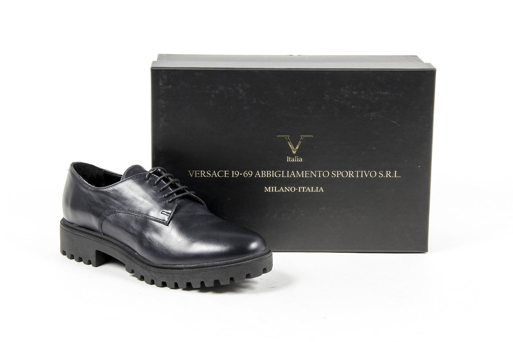 V 1969 Italia Zapato con cordones para mujer C01 VITELLO BLU