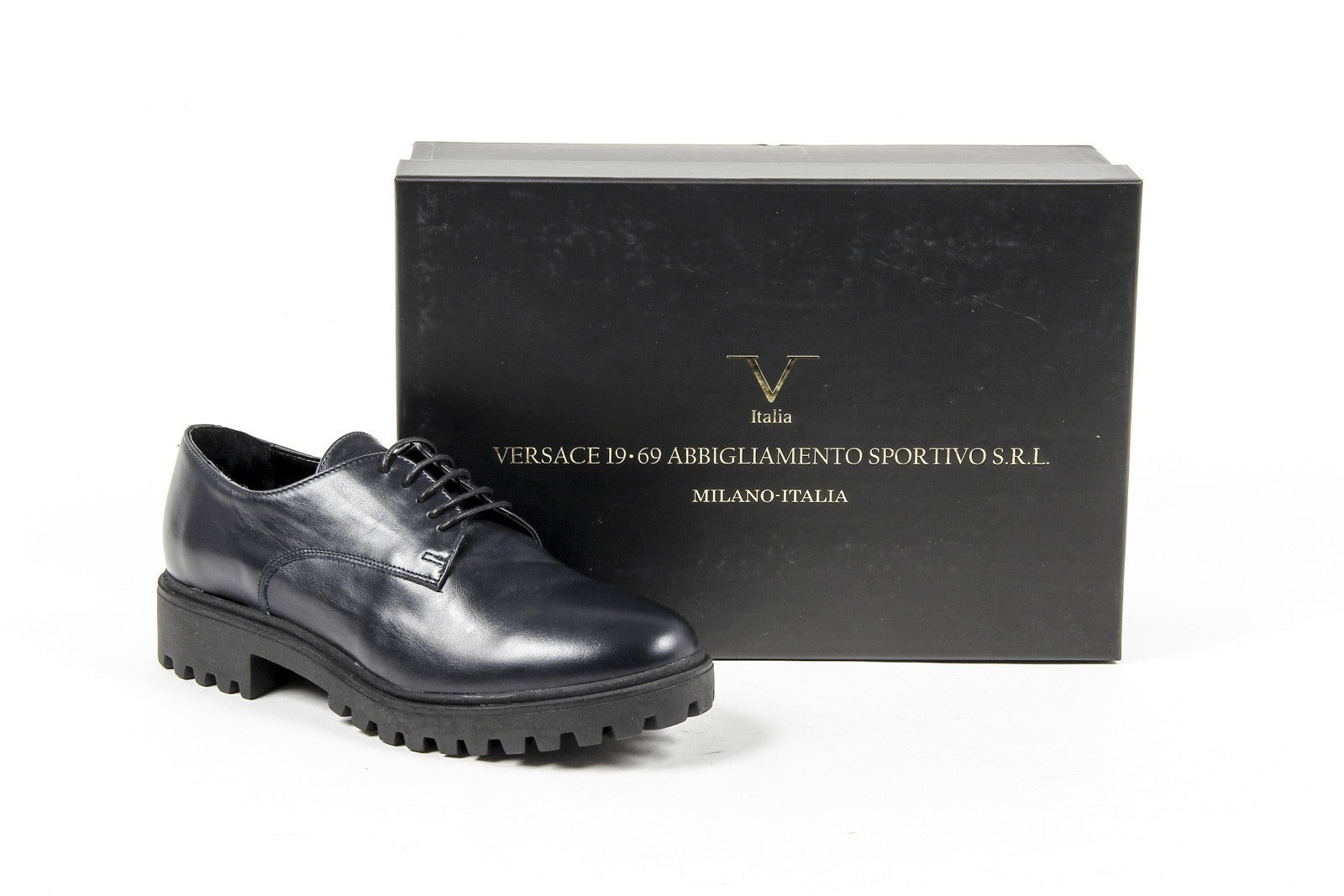 V 1969 Italia Zapato con cordones para mujer C01 VITELLO BLU