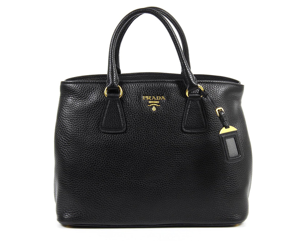 Bolso de compras Prada BN2794 Nero Vitello Daino