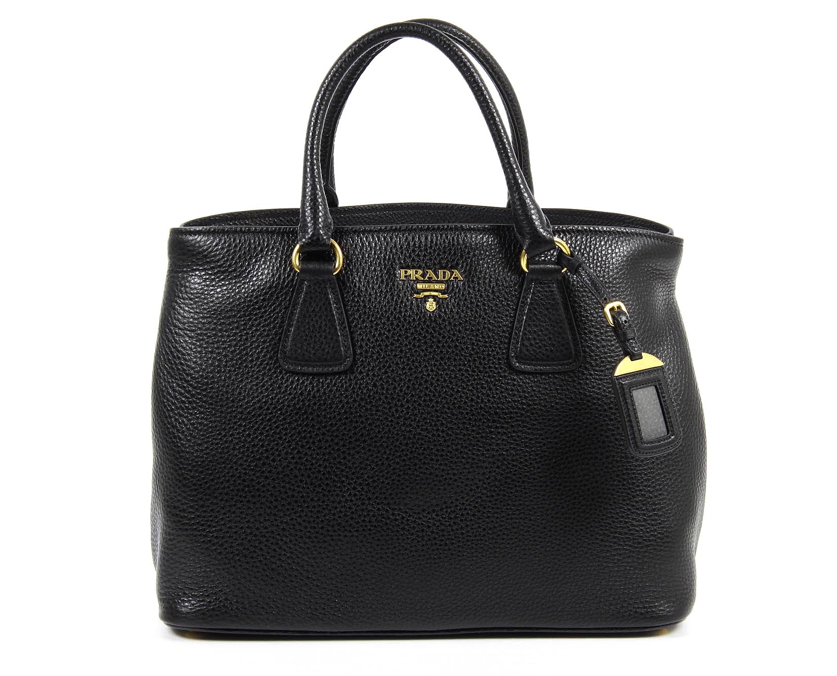 Bolso de compras Prada BN2794 Nero Vitello Daino