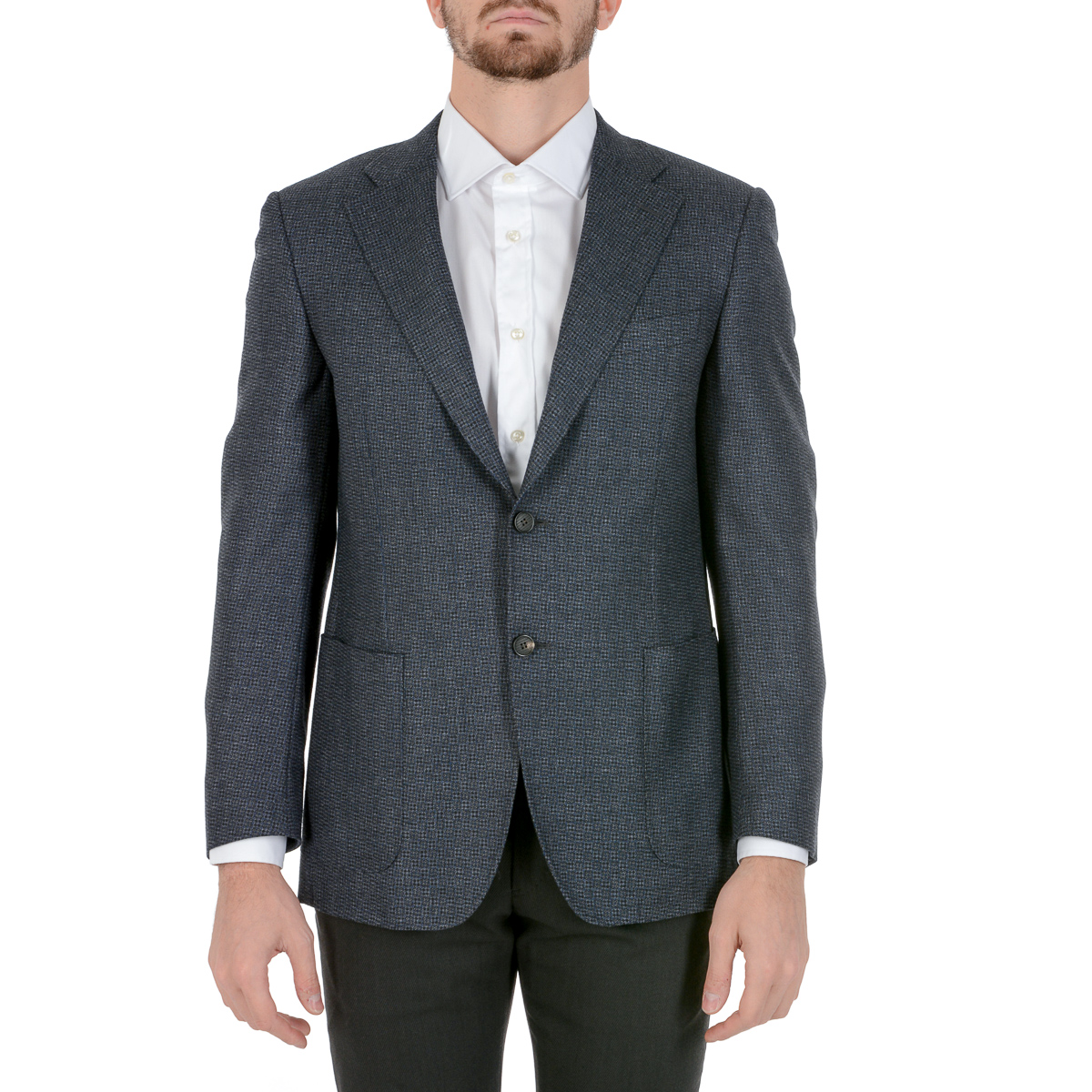 Chaqueta Canali para hombre de manga larga gris oscuro