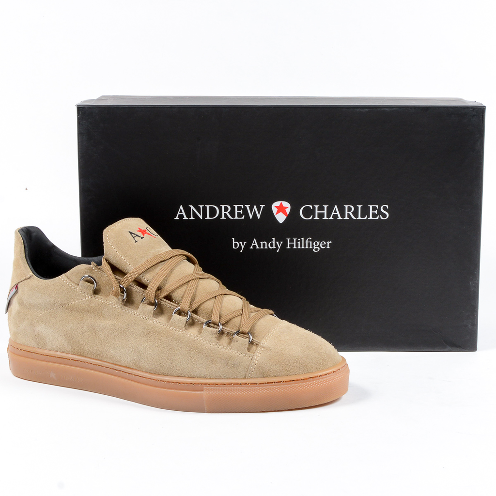 Andrew Charles Mens Sneaker Beige PRINCE