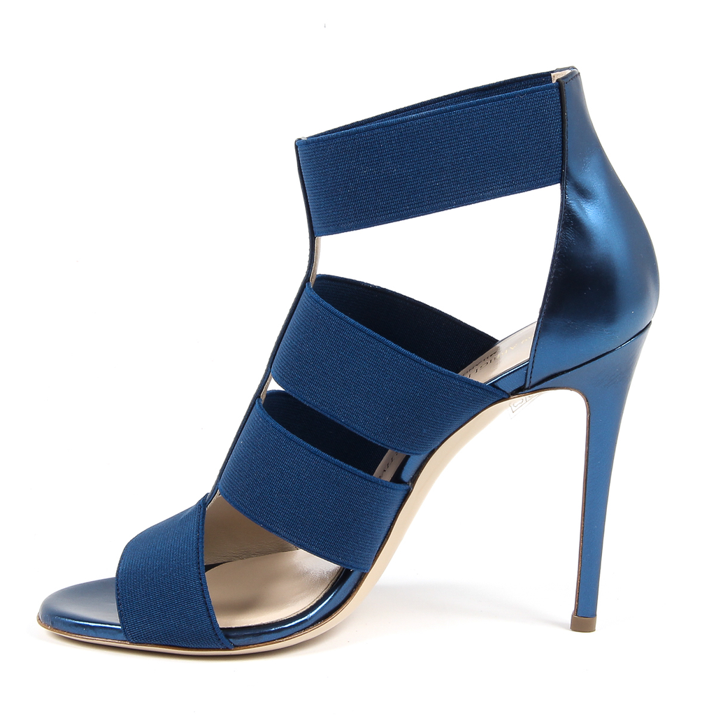 V 1969 Italia Womens Ankle Strap Sandal Blue ELSA