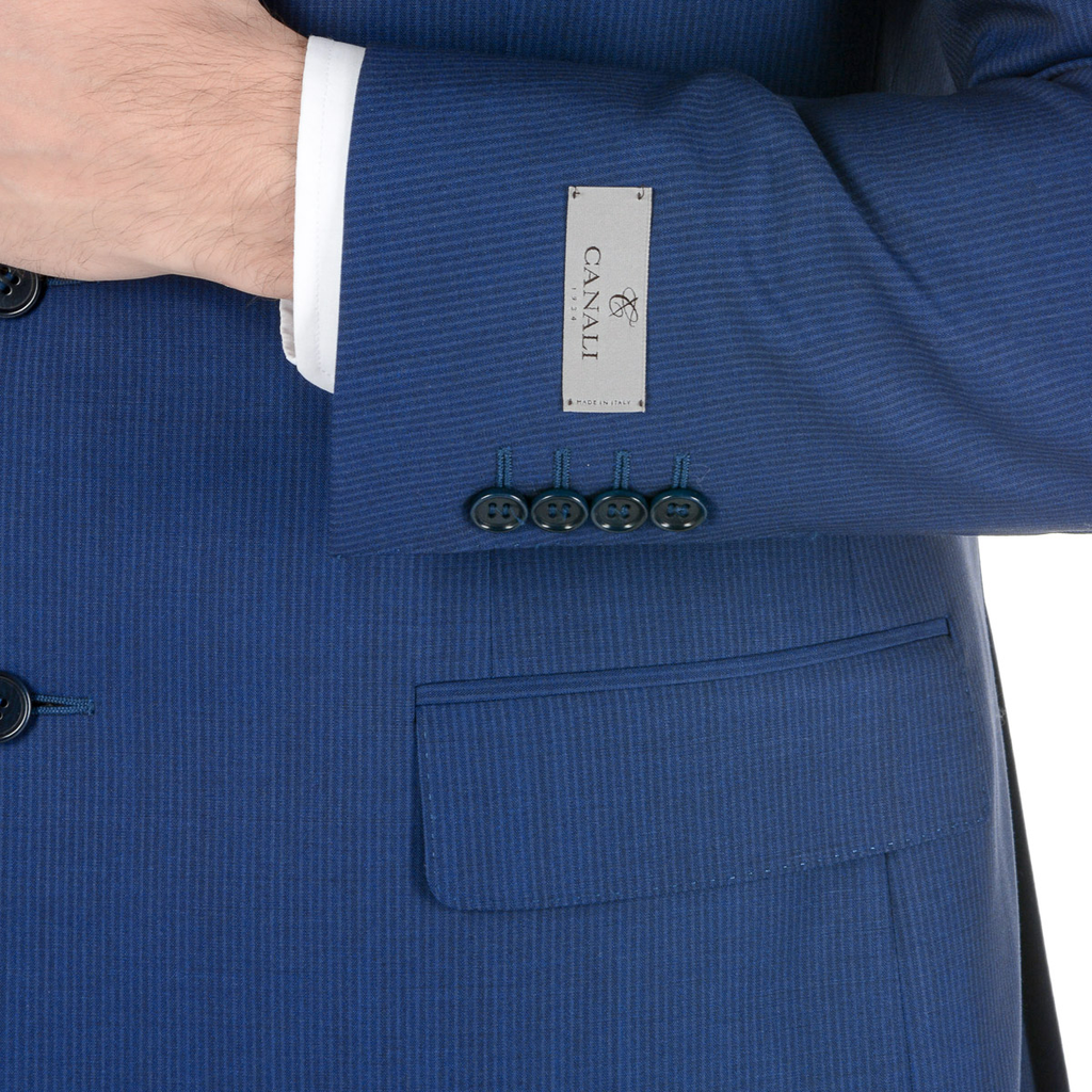 Canali Mens Suit Long Sleeves Blue