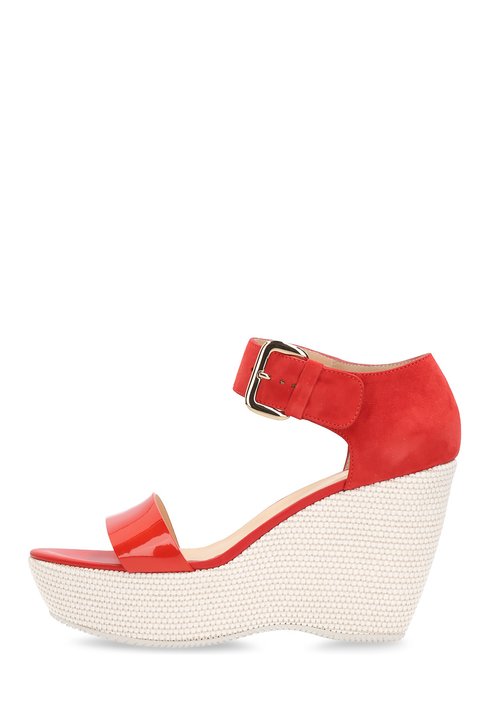 Sandalia de cuña Hogan para mujer, color rojo, HXW2000H7900NNG829
