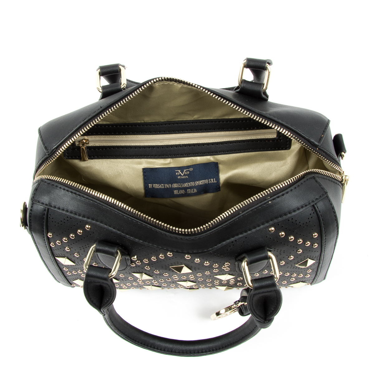 Bolso de mano para mujer V 1969 Italia negro CLAIRE
