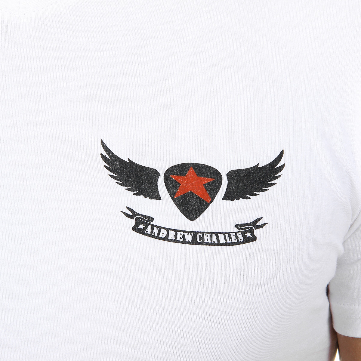 Camiseta Andrew Charles para hombre, manga corta, cuello en V, blanca, KENAN