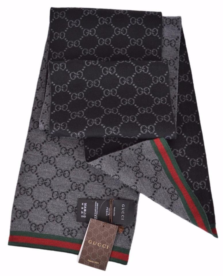 Bufanda Gucci para hombre 23x180 negra