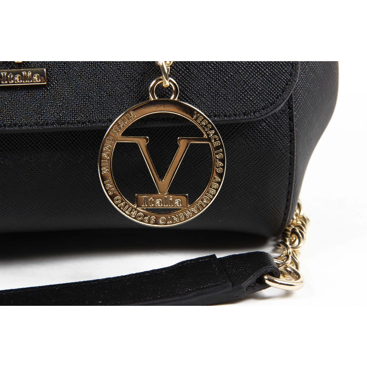 Bolso de mano para mujer V 1969 Italia VE014 NEGRO