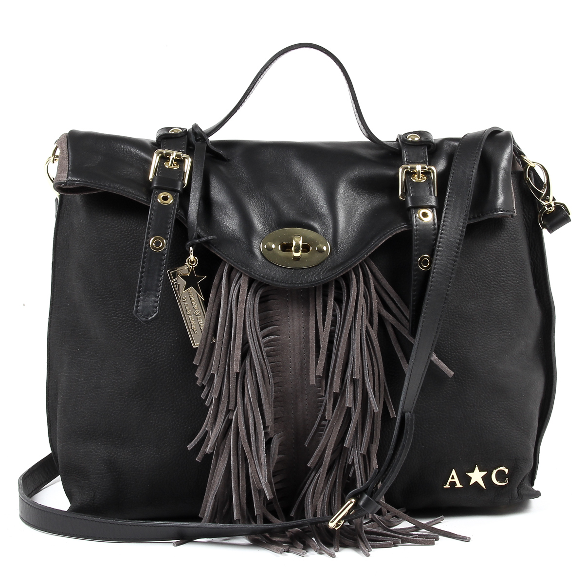 Bolso de mano para mujer Andrew Charles negro LUCY