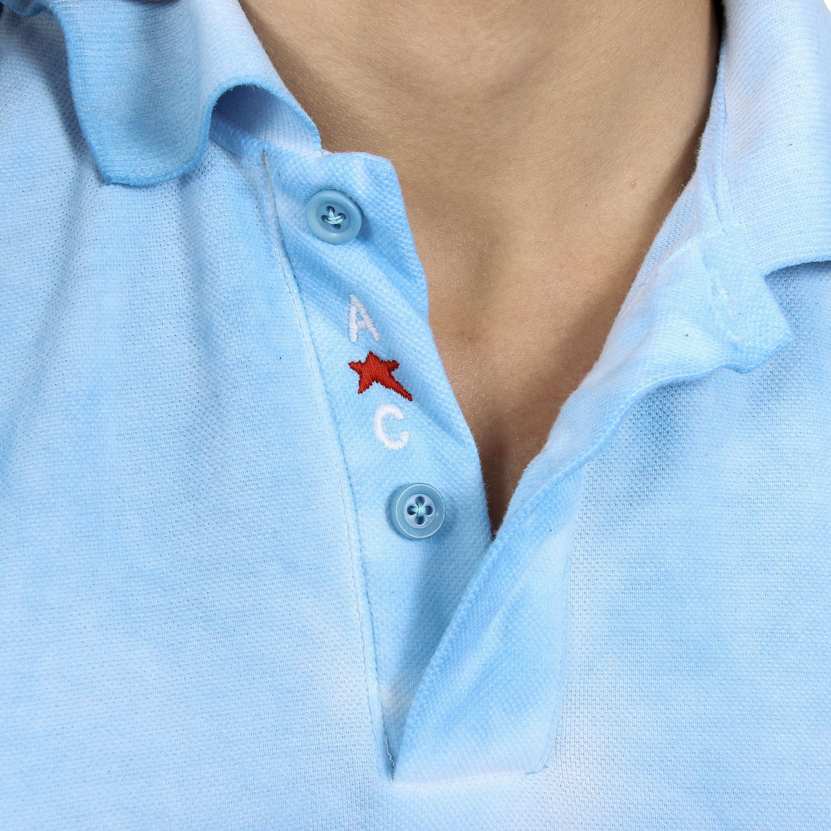 Polo Andrew Charles para hombre de manga corta azul claro SIMBA