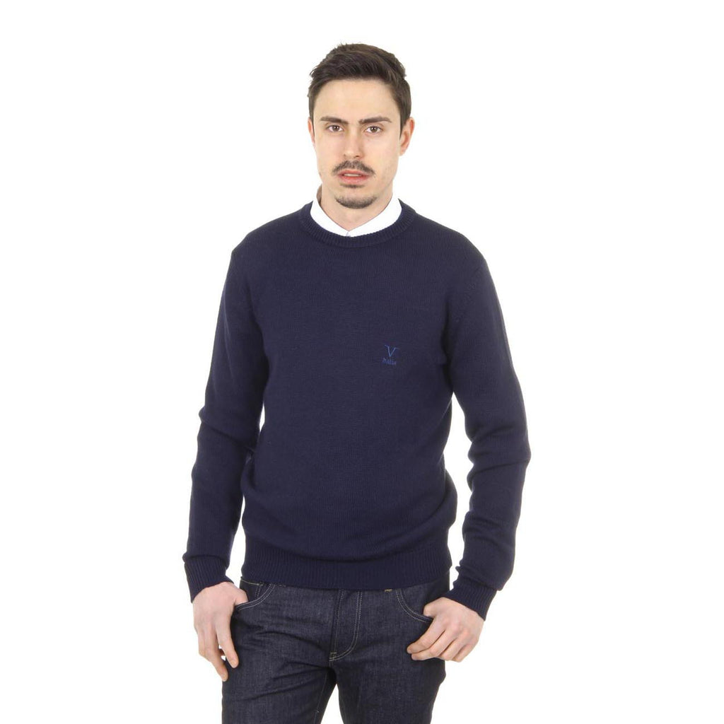 Suéter de cuello redondo para hombre V 1969 Italia 9802 GIROCOLLO BLU NAVY