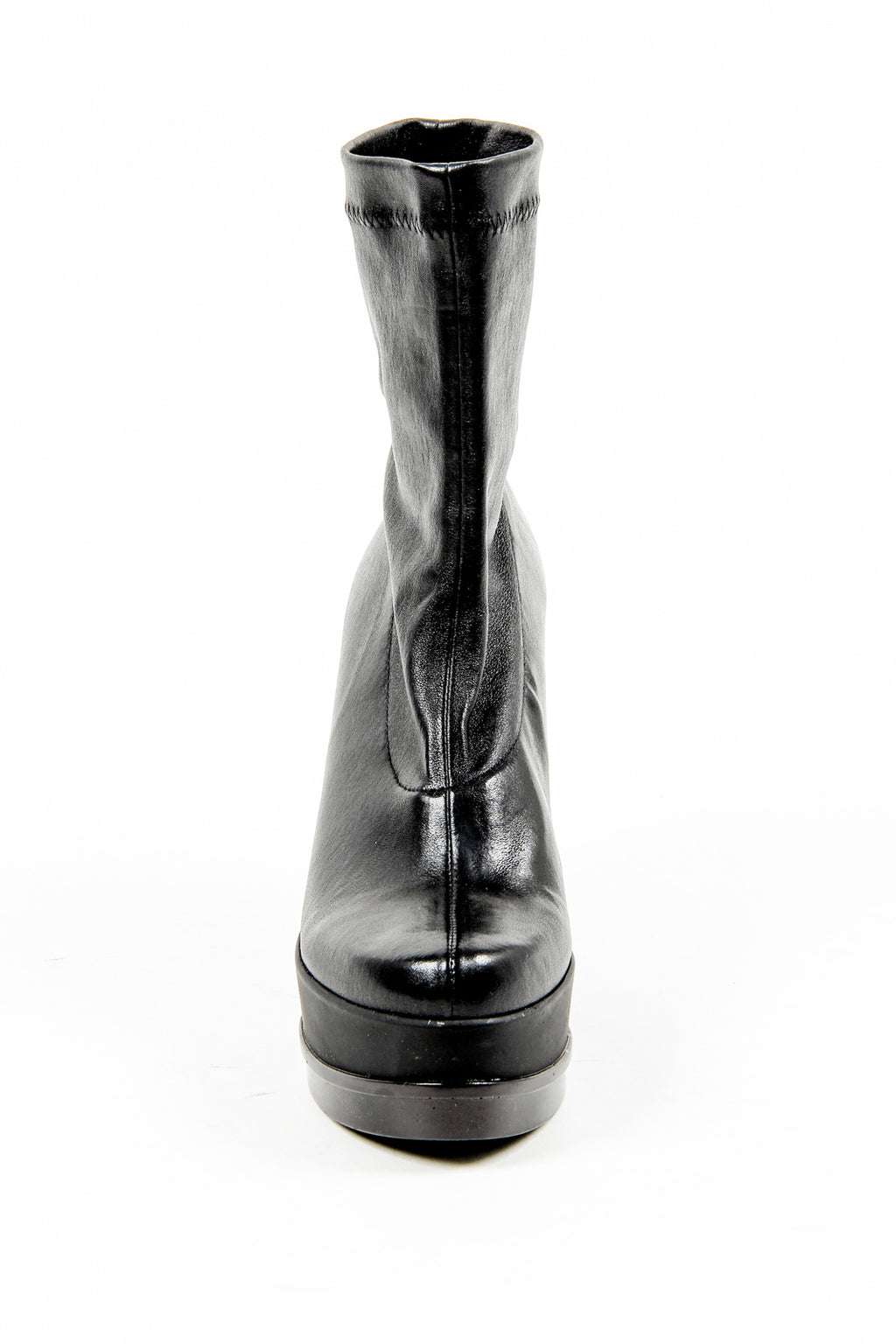 Robert Clergerie Paris Botas cortas de cuña para mujer SOUZIJ AGNEAU STRETCH NOIR DBL NR